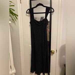 RALPH LAUREN POLKA DOT SILK MAXI DRESS